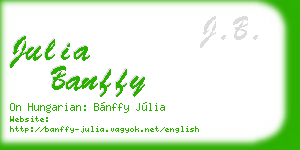 julia banffy business card